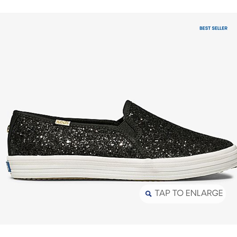 Kate Spade Keds ♠️ double decker glitter slip on shoes